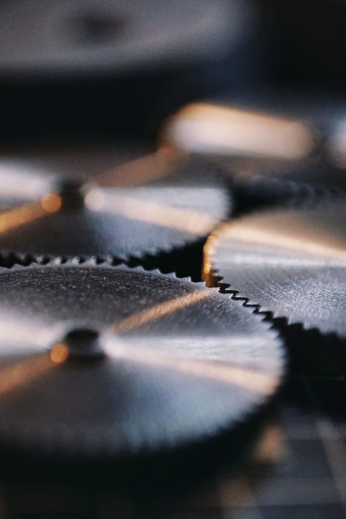 Precision metal gears in industrial machinery